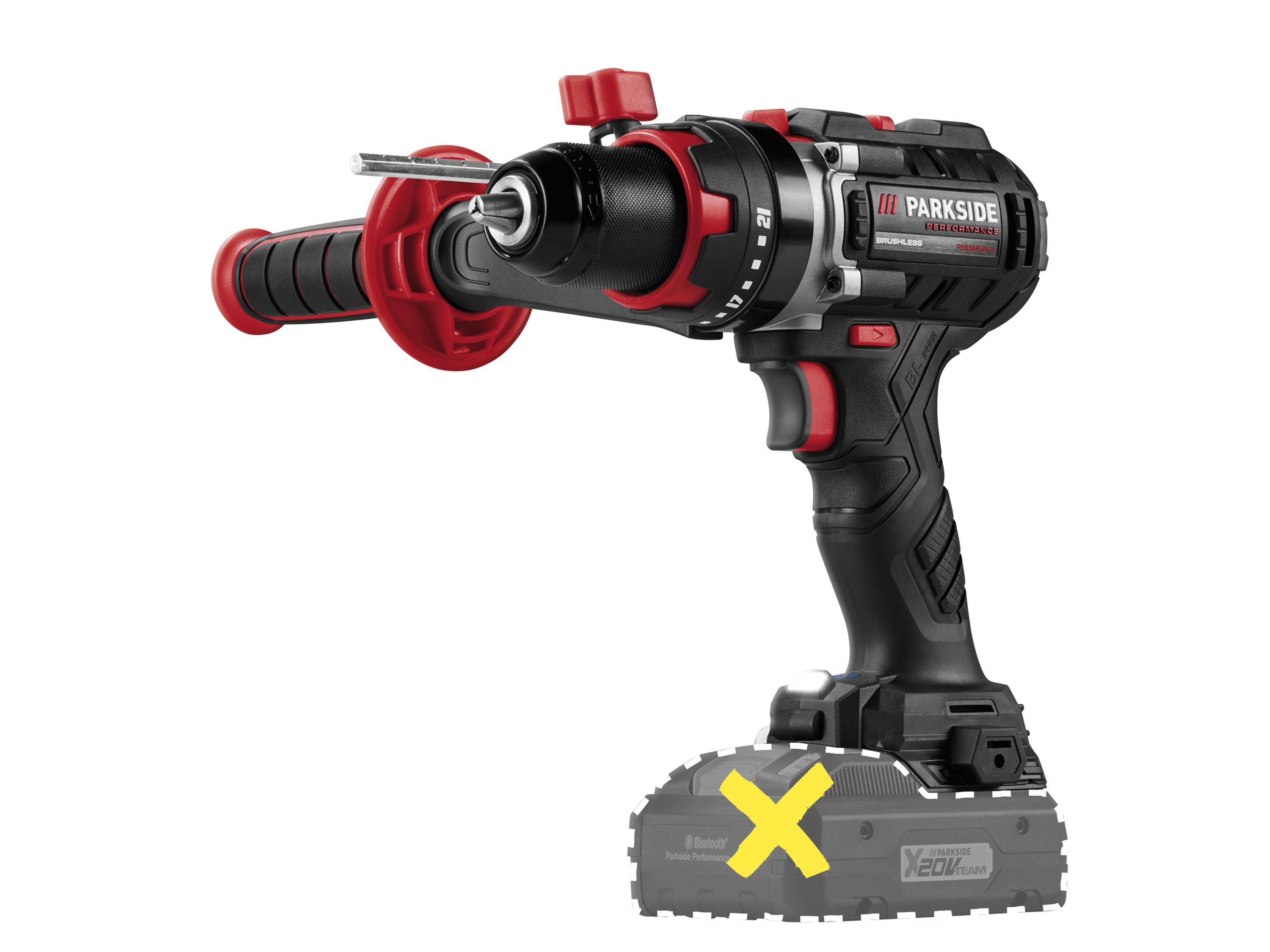 PARKSIDE PERFORMANCE Accu-klopboormachine 20 V 64 Nm, zonder accu en lader