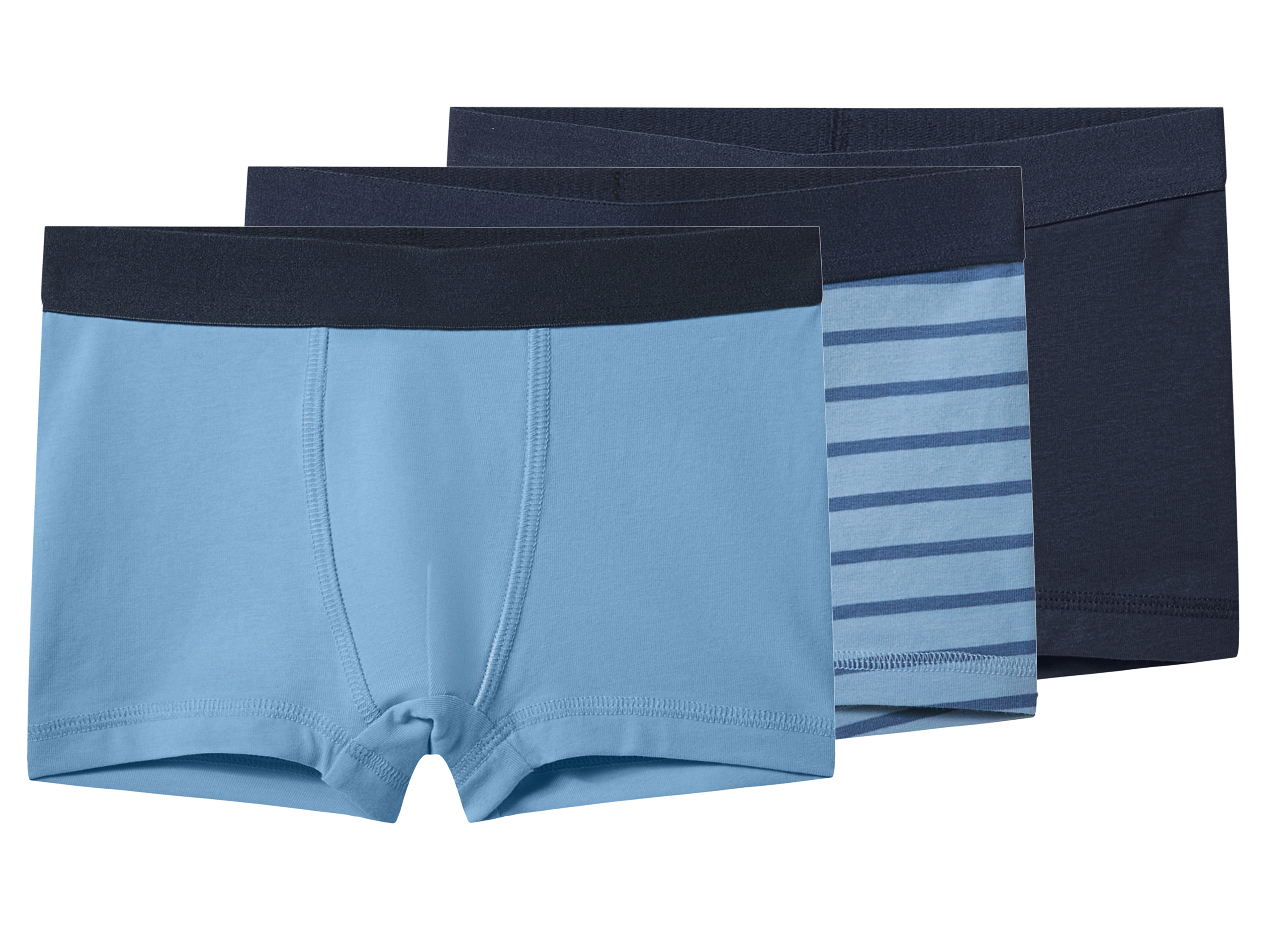 lupilu Set van 3 kinder boxers (Donkerblauw/blauw, 98/104)