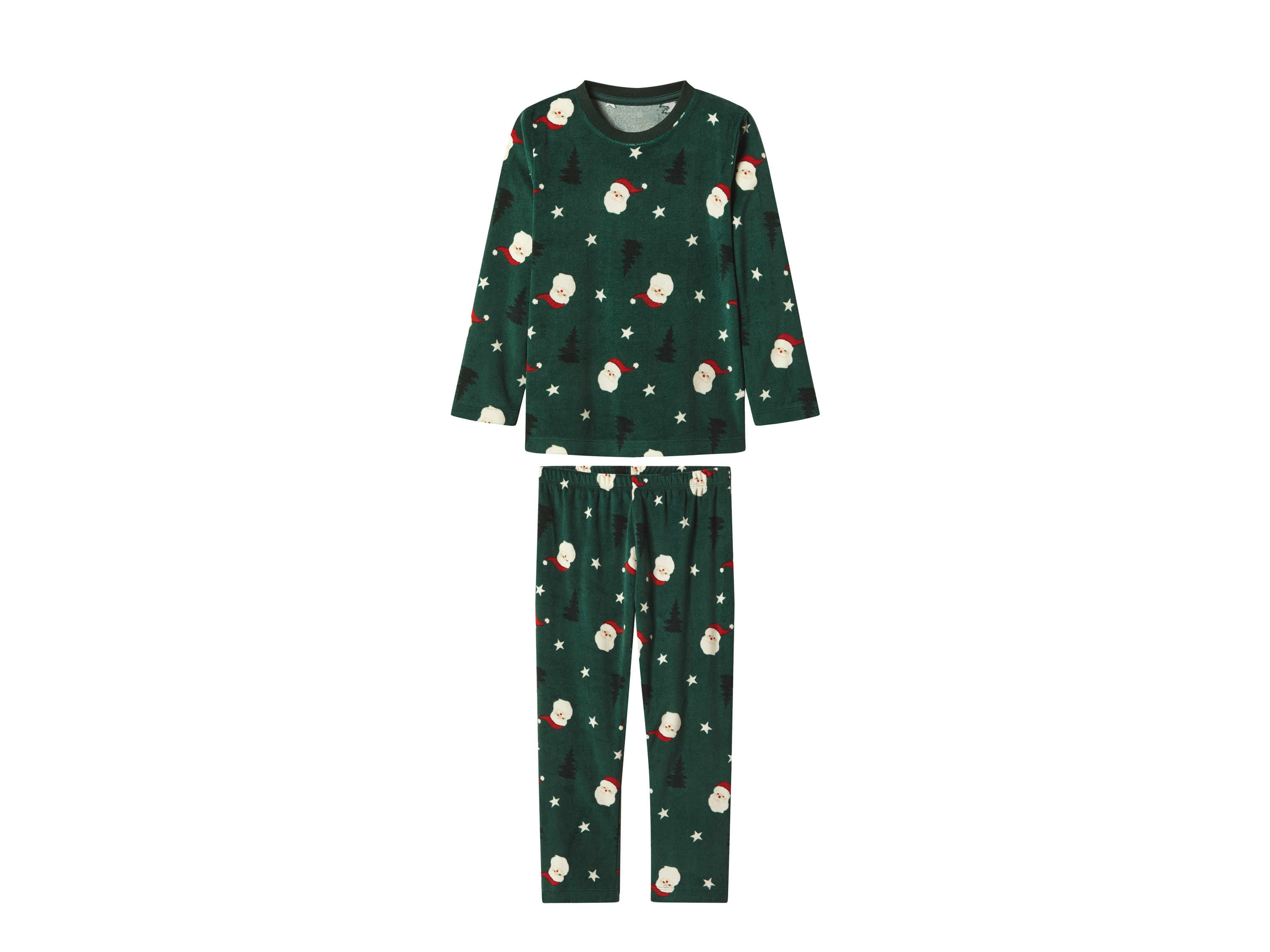 lupilu Velours kinder kerstpyjama (Groen, 122/128)
