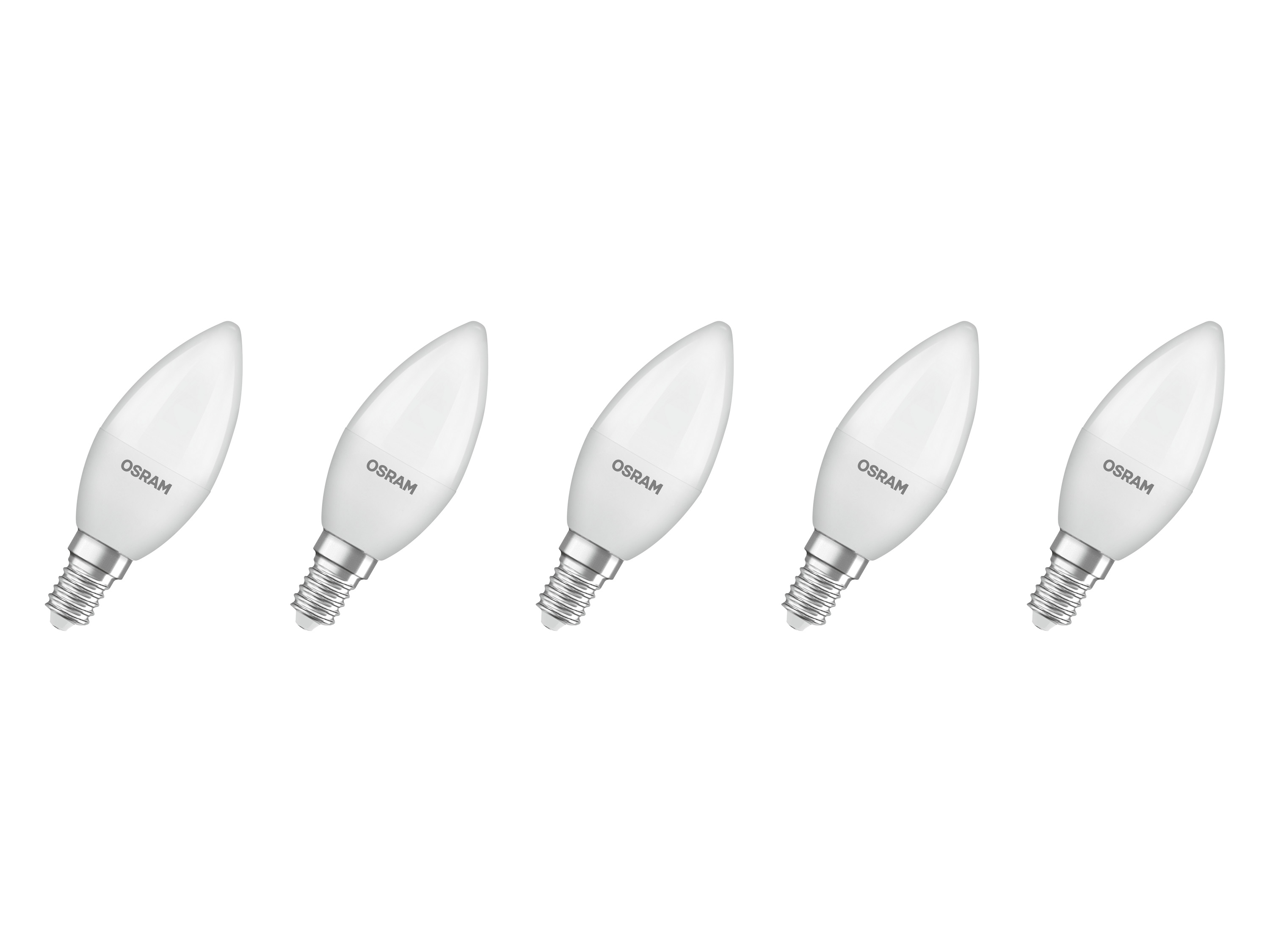 OSRAM Set van 5 LED-lampen LED Base Retro (CLB40, E14, 470lm, Mat)