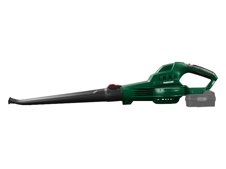 Groene en zwarte draadloze bladblazer met accu
