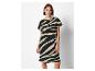 Midi jurk met zebraprint, casual stijl.