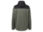 Een groene softshell jas met capuchon