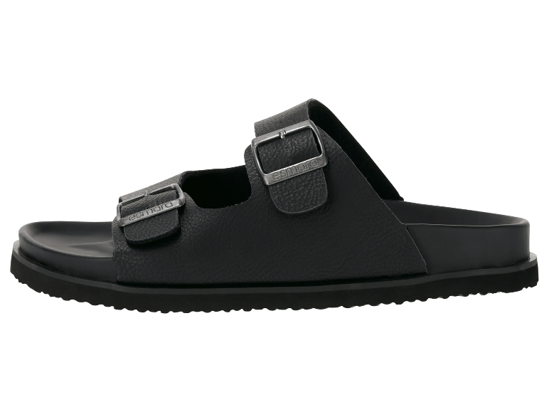 Zwarte sandalen met twee gespen van het merk Esmara.