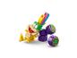 LEGO Super Mario Lemmy-figuur met een banaan en paarse wielobstakels.