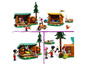 Lego Friends set met twee hutten, een kampvuur en fietsen