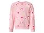 Roze sweatshirt met print van regenbogen, ijsjes en donuts.
