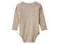 Beige babyromper met lange mouwen