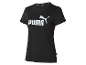 Zwart Puma dames t-shirt met wit logo.