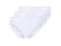 Drie paar witte dames slips met kant.