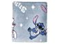 Blauwe Lilo & Stitch deken met Stitch en Angel.