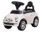 Witte kinderloopauto met zwart stuur en handvat