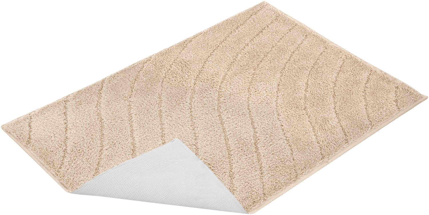 LIVARNO Badmat, 60 x 90 cm (Welle/beige)