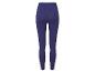 Donkerblauwe leggings met hoge taille en een golvend patroon.