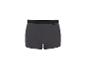 Donkergrijze boxershort met zwarte elastische tailleband en naaddetails.