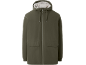 Groene herenparka met capuchon en pluizige voering