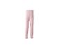 Lichtroze geribbelde baby legging met golvende zomen.