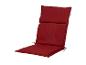 Een rode stoel- en rugkussen van Livarno Living.