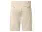Heren beige shorts met elastische tailleband en achterzakken met knoopsluiting.