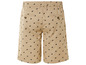 Beige shorts met een print van ruiters