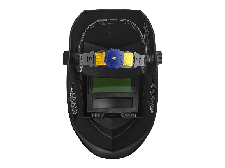 Zwarte lashelm met vizier.