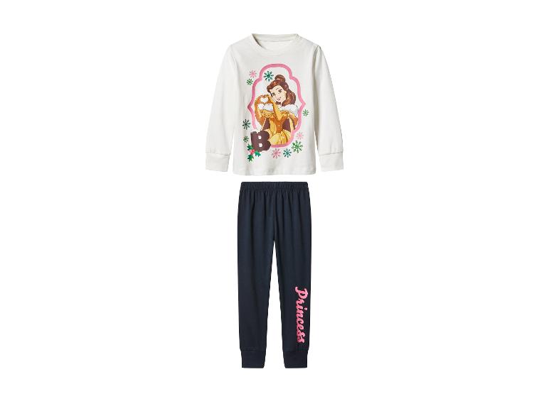 Meisjespyjama met Disney Prinses Belle print en marineblauwe broek