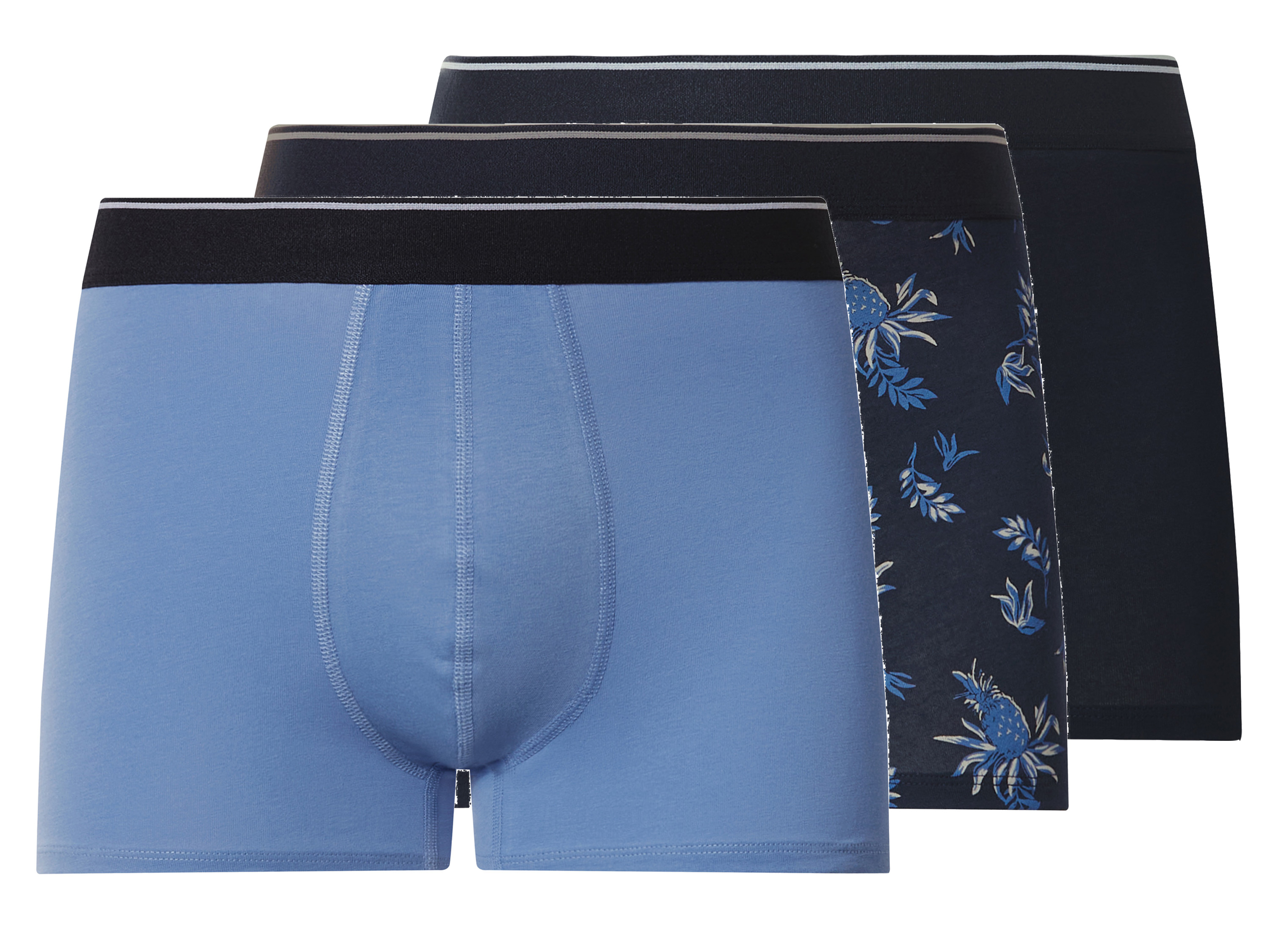 esmara Men Set van 3 heren boxers (Donkerblauw/blauw, L)