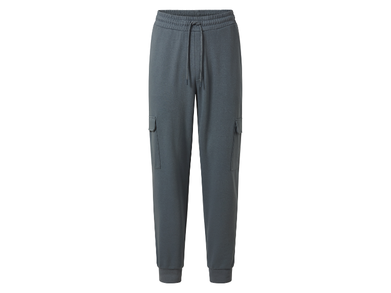 Donkergrijze joggingbroek met zakken.