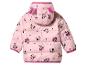 Roze kinderpufferjack met Minnie Mouse-print en stippen