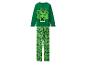 Groene Minecraft Creeper pyjama voor kinderen, met een shirt met lange mouwen en een bedrukte broek.