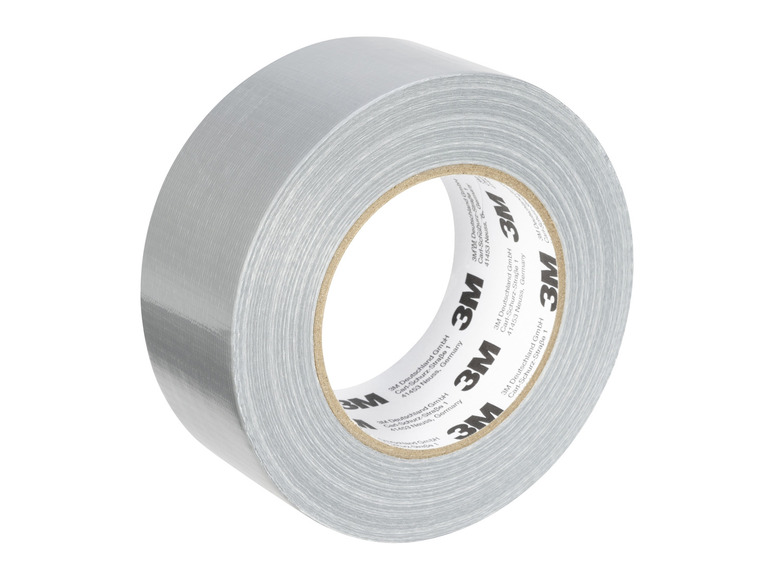Een rol grijs 3M duct tape.