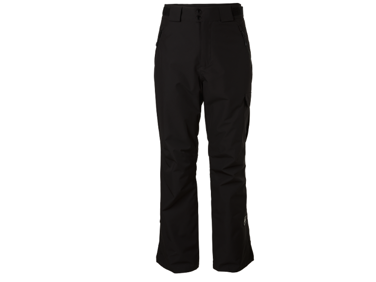Zwarte heren skibroek met zakken en verstelbare taille.