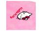 Hello Kitty elektrische deken met roze ontwerp en logo van het personage.