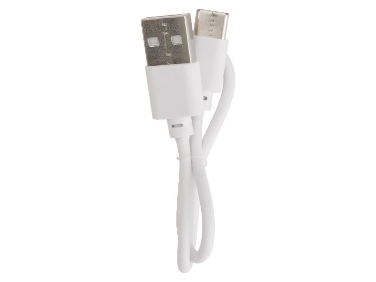 Witte USB-kabel met USB-A en USB-C connectoren