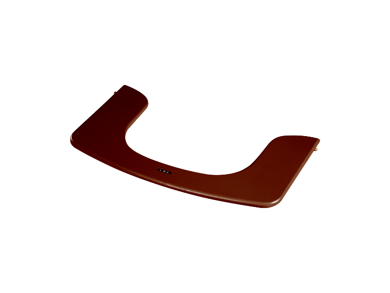 Bruine houten houder voor babystoel.