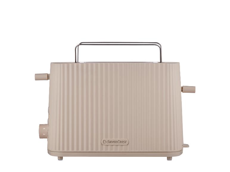 Beige SilverCrest broodrooster met geribbeld ontwerp en bruiningsregelaar