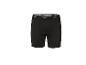 Zwarte boxershorts met een elastische tailleband met een grijs patroon.