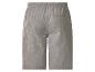 Beige linnen shorts met elastische tailleband en achterzak