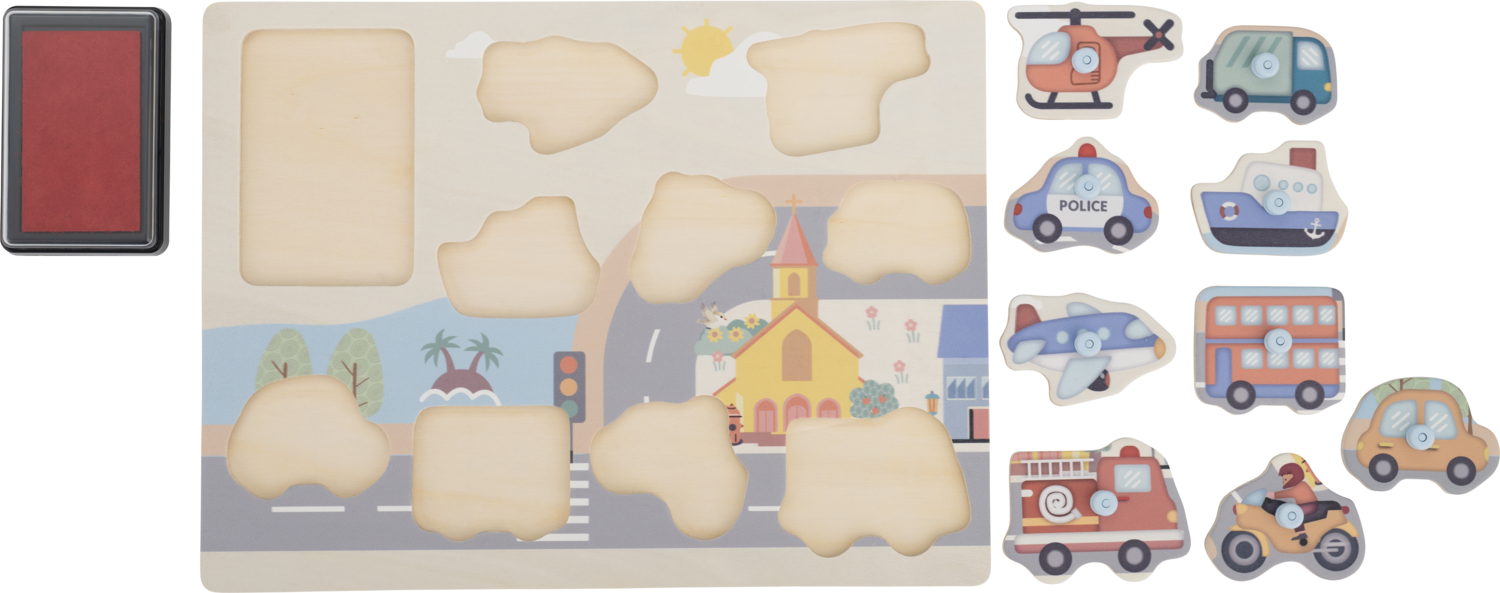 LUPILU Houten puzzel (Stempel puzzel)