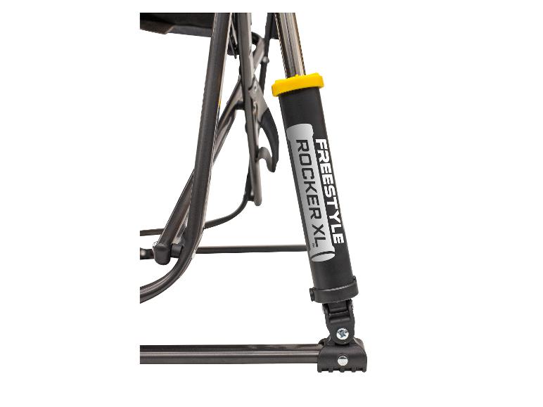 De onderkant van een Freestyle Rocker XL stoel met een schommelmechanisme.