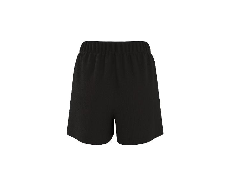 Zwarte sportshorts met elastische tailleband, voor heren of dames.