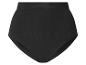 Zwarte dames slip met hoge taille en geribbelde textuur.