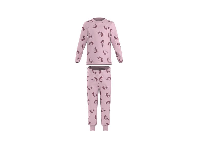 Roze kinderpyjama met eenhoornprint.