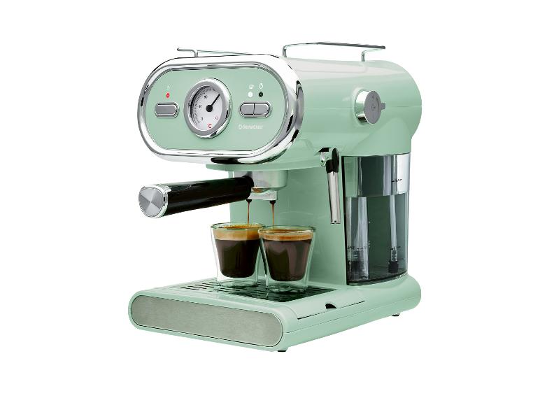 Mintgroene espressomachine van SilverCrest.