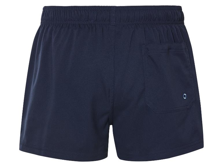 Donkerblauwe zwemshorts met achterzak.