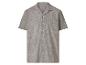 Heren overhemd met korte mouwen en cubaanse kraag, grijs-beige
