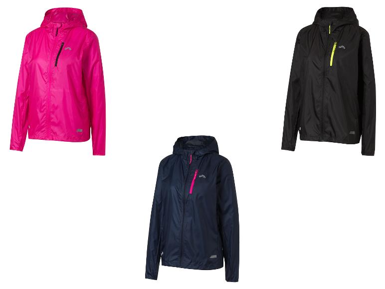 Regatta sportjacks met capuchon: roze, zwart en donkerblauw.