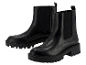Zwarte Chelsea boots met dikke zool.