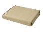 Gevouwen beige stof met zwarte rand