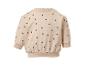 Beige kinderhoodie met zwarte stippen en lange mouwen